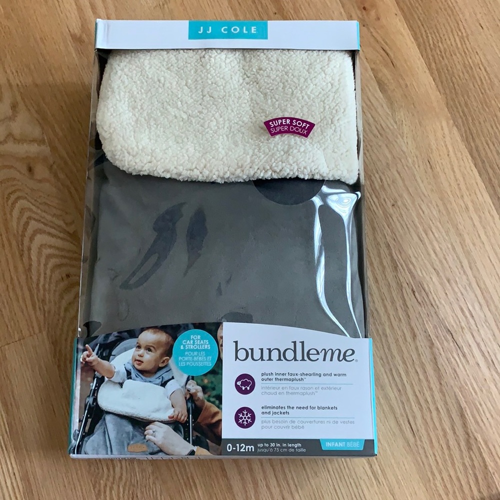 JJ Cole bundleme plush gray bunting bag infant
